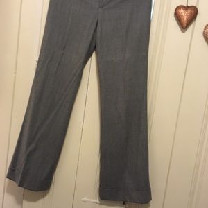 Banana Republic Wide Leg Cuffed Wool Trousers
